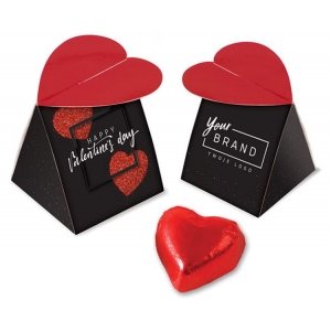 Box with chocolate heart