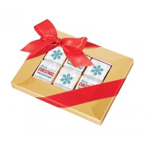 Christmas 6 square chocolates frame box