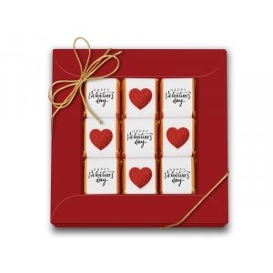 Valentine's day 9 chocolates frame box
