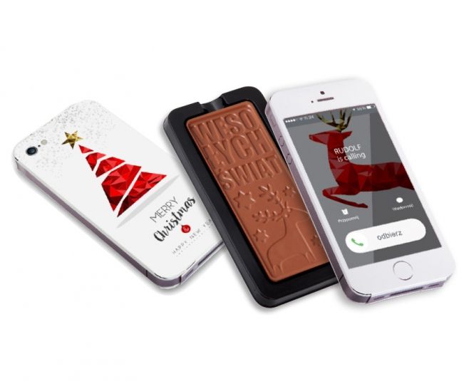 Czekoladowy smartfon - świąteczny