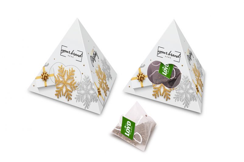 Pyramid with 10 tea bags